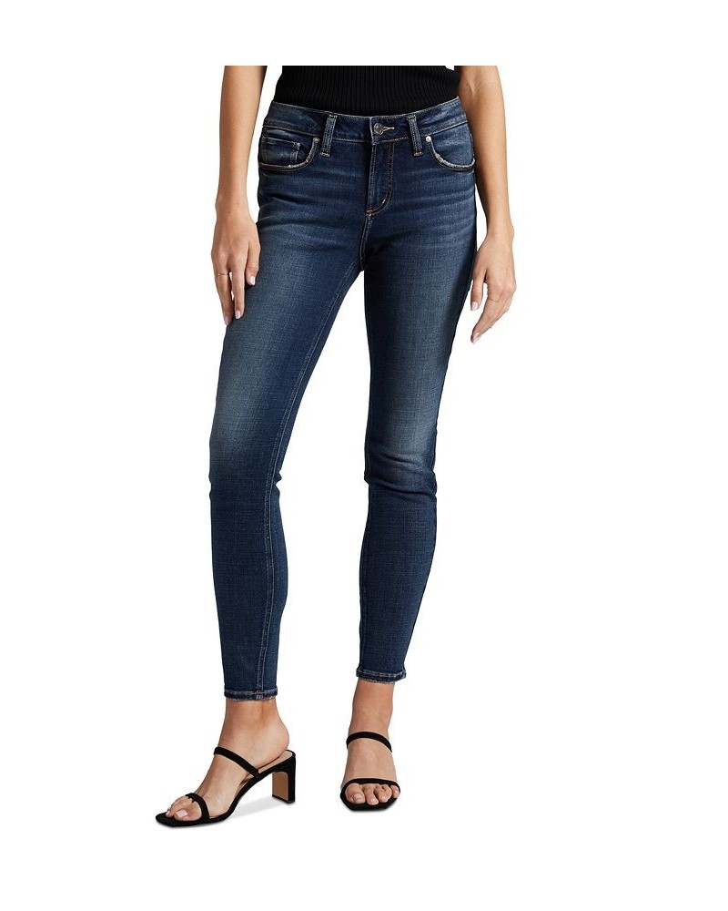 Women's Elyse Mid-Rise Skinny Jeans Indigo $40.18 Jeans