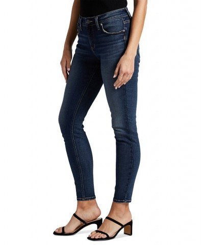 Women's Elyse Mid-Rise Skinny Jeans Indigo $40.18 Jeans