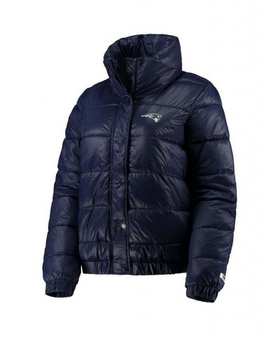 Women's Navy New England Patriots Julia Full-Button Puffer Jacket Navy $64.39 Jackets