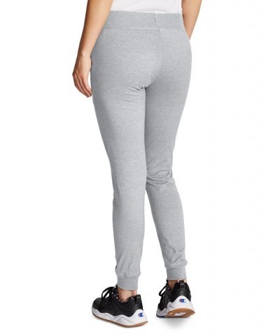 Women's Cotton Jersey Full Length Joggers Oxford Gray $21.20 Pants