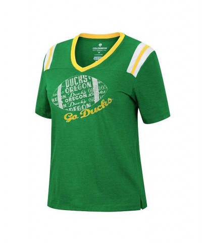 Women's Heathered Green Oregon Ducks 15 Min Early Football V-Neck T-shirt Heathered Green $20.16 Tops