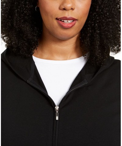 Plus Size Zip-Up Hoodie Bright White $10.78 Sweatshirts