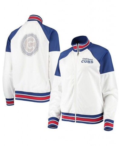 Women's White Royal Chicago Cubs First Hit Raglan Full-Zip Track Jacket White, Royal $45.04 Jackets