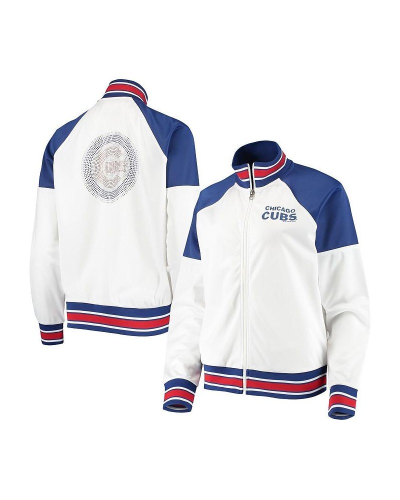 Women's White Royal Chicago Cubs First Hit Raglan Full-Zip Track Jacket White, Royal $45.04 Jackets