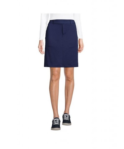 Women's Petite Lands' End Flex High Rise Pull On Skorts Blue $38.16 Skirts