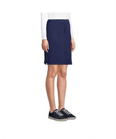 Women's Petite Lands' End Flex High Rise Pull On Skorts Blue $38.16 Skirts