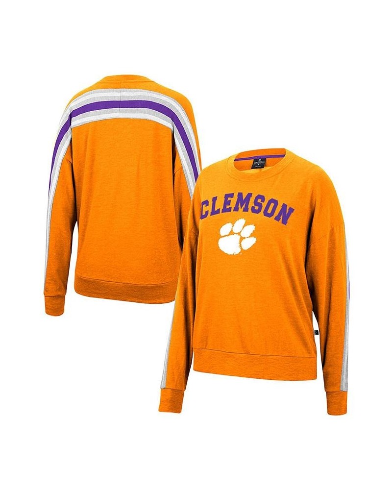 Women's Heathered Orange Clemson Tigers Team Oversized Pullover Sweatshirt Orange $30.79 Sweatshirts