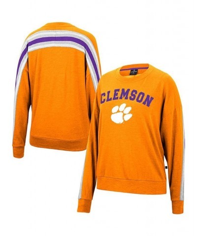 Women's Heathered Orange Clemson Tigers Team Oversized Pullover Sweatshirt Orange $30.79 Sweatshirts