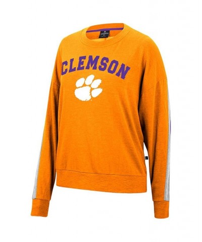 Women's Heathered Orange Clemson Tigers Team Oversized Pullover Sweatshirt Orange $30.79 Sweatshirts