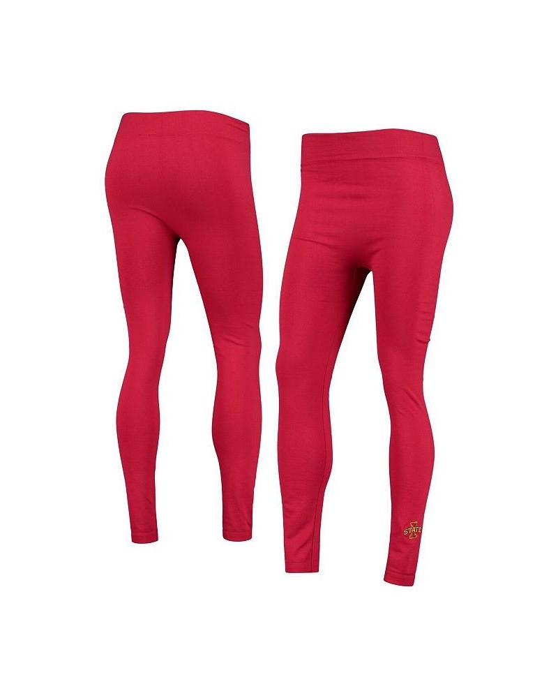 Women's Cardinal Iowa State Cyclones Fleece-Lined Leggings Cardinal $14.70 Pants