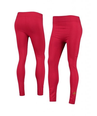 Women's Cardinal Iowa State Cyclones Fleece-Lined Leggings Cardinal $14.70 Pants