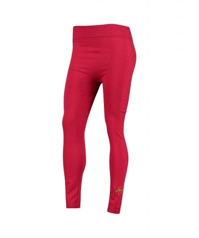 Women's Cardinal Iowa State Cyclones Fleece-Lined Leggings Cardinal $14.70 Pants