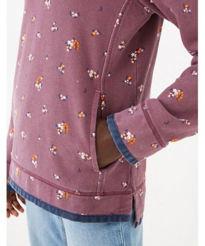 Airlie Floral Print Sweatshirt - Women's Purple $29.15 Sweatshirts