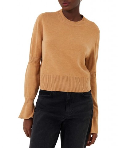 Women's Babysoft Rib-Inset-Long-Sleeve Sweater Camel $18.49 Sweaters