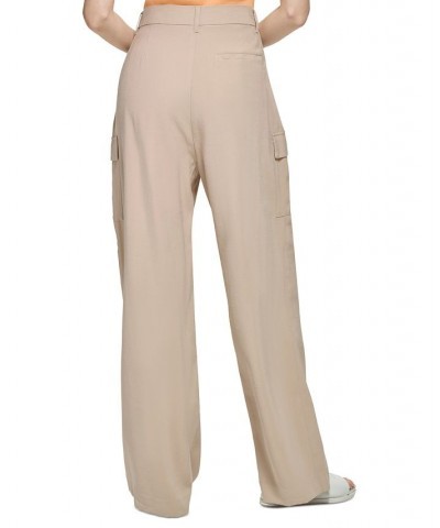 Women's High-Rise Wide-Leg Pants Safari Khaki $49.98 Pants