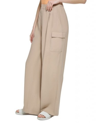 Women's High-Rise Wide-Leg Pants Safari Khaki $49.98 Pants