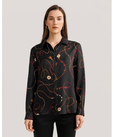 Louisville Print Silk Shirt for Women Louisville print $47.55 Tops