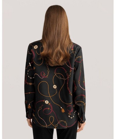 Louisville Print Silk Shirt for Women Louisville print $47.55 Tops