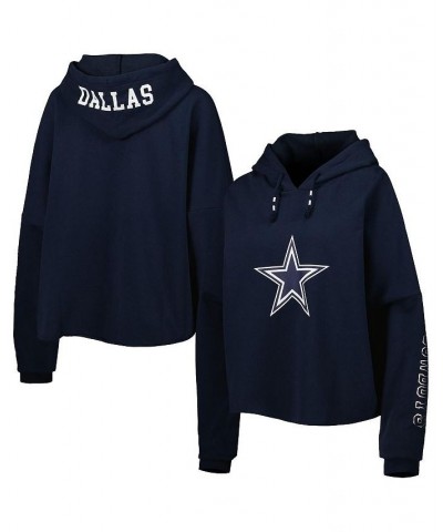 Women's Navy Dallas Cowboys Foil Sleeve Pullover Hoodie Navy $35.88 Sweatshirts