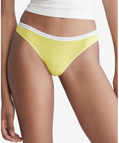 CK One Cotton Singles Thong Underwear QD3783 Lemon Lime $10.95 Panty