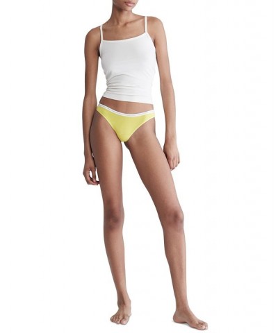 CK One Cotton Singles Thong Underwear QD3783 Lemon Lime $10.95 Panty