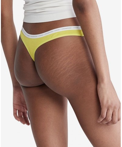 CK One Cotton Singles Thong Underwear QD3783 Lemon Lime $10.95 Panty