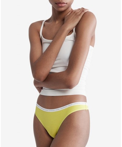 CK One Cotton Singles Thong Underwear QD3783 Lemon Lime $10.95 Panty