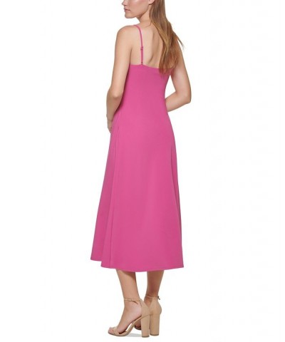 Knot-Front Midi Dress Pink $39.68 Dresses