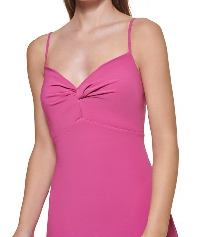 Knot-Front Midi Dress Pink $39.68 Dresses