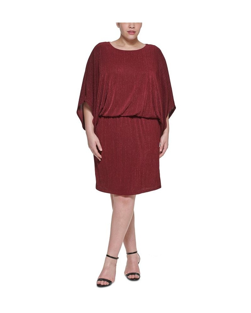 Plus Size Blouson Dress Wine $26.46 Dresses