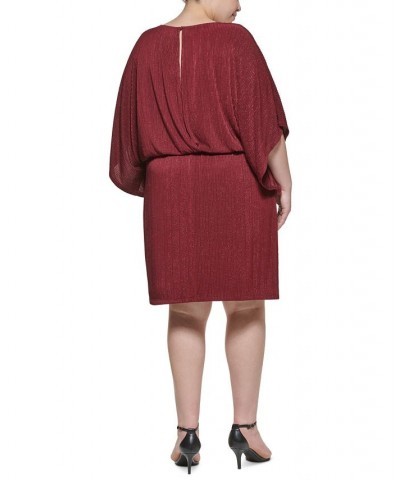 Plus Size Blouson Dress Wine $26.46 Dresses