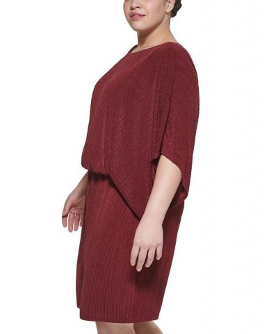 Plus Size Blouson Dress Wine $26.46 Dresses