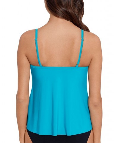 Chloe Tiered Tankini Top & Bottoms Blue $48.96 Swimsuits