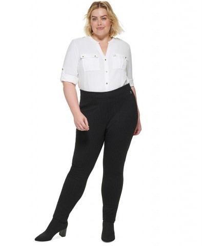 Plus Size Pinstripe Pull-On Pants Pinstripe $21.89 Pants