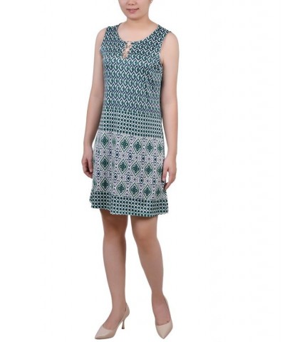 Petite Sleeveless Dress with 3 Rings Green Birdeye $19.04 Dresses