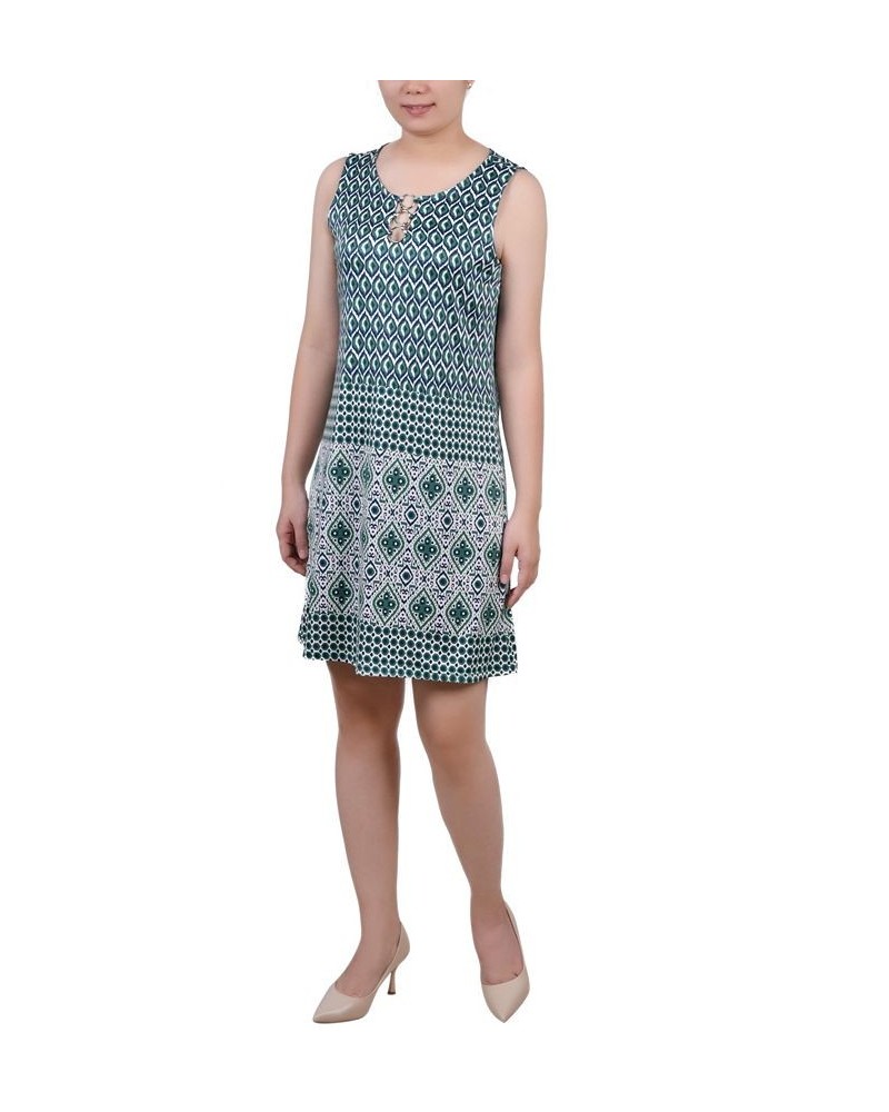 Petite Sleeveless Dress with 3 Rings Green Birdeye $19.04 Dresses