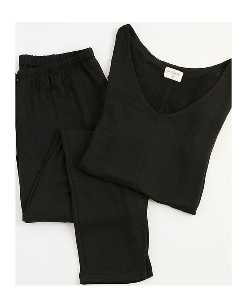 Delilah Short Sleeve Loungewear Set Black $46.03 Sleepwear