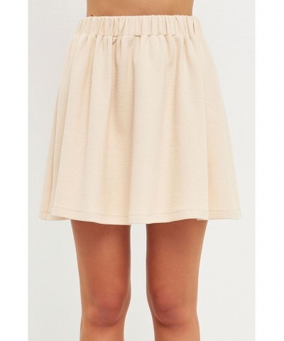 Women's Knit Mini Skirt Beige $36.40 Skirts