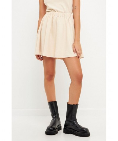 Women's Knit Mini Skirt Beige $36.40 Skirts