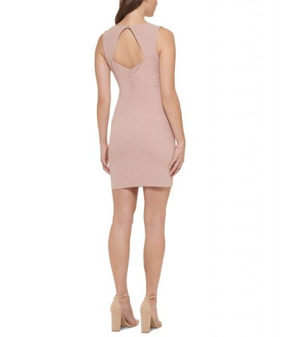 Scuba Crepe Sweetheart Neck Sheath Dress Tan/Beige $41.30 Dresses