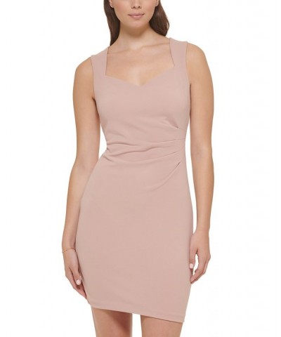 Scuba Crepe Sweetheart Neck Sheath Dress Tan/Beige $41.30 Dresses