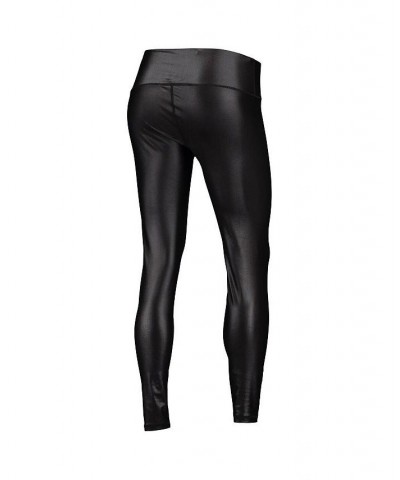 Women's Black Oklahoma Sooners Shine Liquid Leggings Black $29.90 Pants