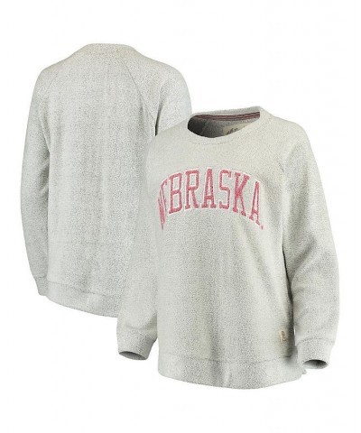 Women's Gray Nebraska Huskers Helena Comfy Sweatshirt Gray $33.60 Sweatshirts