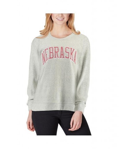 Women's Gray Nebraska Huskers Helena Comfy Sweatshirt Gray $33.60 Sweatshirts