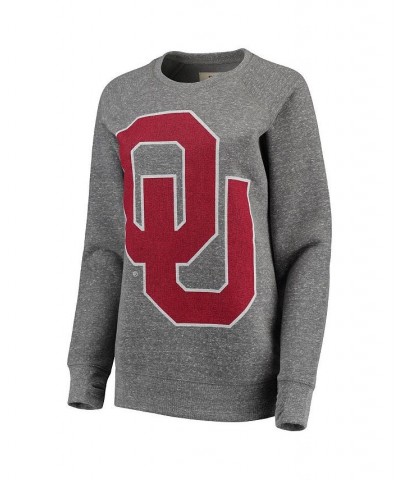 Women's Heathered Gray Oklahoma Sooners Big Team Logo Knobi Fleece Tri-Blend Crew Neck Sweatshirt Heathered Gray $40.49 Sweat...