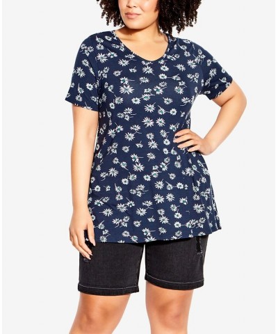 Plus Size Love Me Print Top Evan Daisy $27.14 Tops