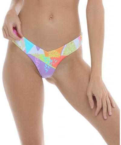 Women's Colorbox Ruth Printed T-Back Bikini Top & Matching Bottoms Multi $33.97 Swimsuits