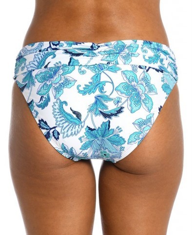 Women's Santorini Shirred-Waistband Hipster Bikini Bottoms Floral / Emerald $42.12 Swimsuits