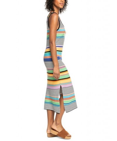 Juniors' Sunshine Bouquet Striped Midi Dress Anthracite Good Vibration $39.56 Dresses