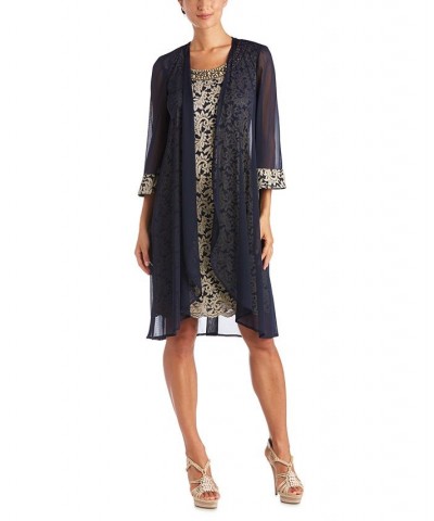 Lace Dress & Jacket Navy/Gold $65.33 Dresses